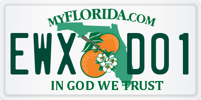 FL license plate EWXD01