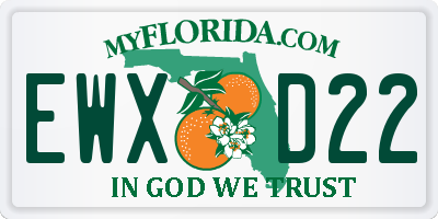 FL license plate EWXD22
