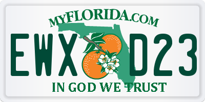 FL license plate EWXD23