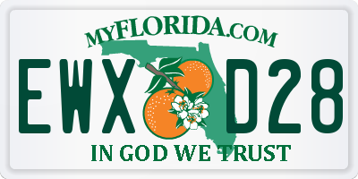 FL license plate EWXD28