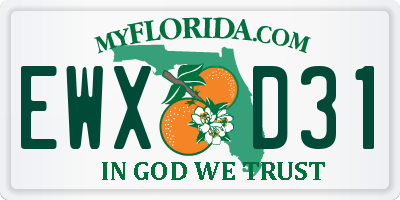 FL license plate EWXD31