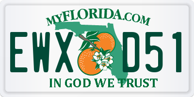 FL license plate EWXD51