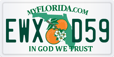 FL license plate EWXD59