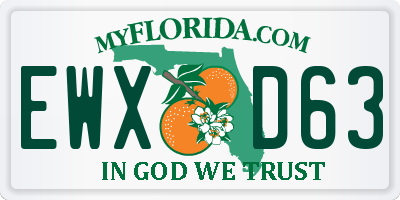 FL license plate EWXD63