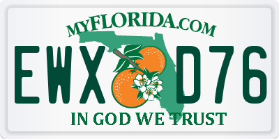 FL license plate EWXD76