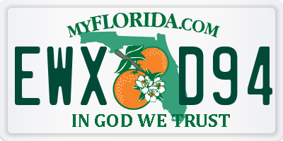 FL license plate EWXD94