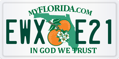 FL license plate EWXE21