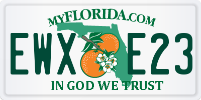 FL license plate EWXE23
