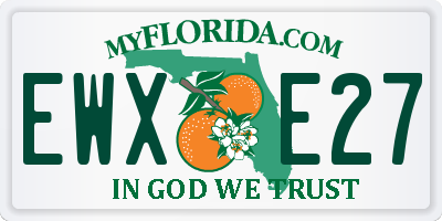 FL license plate EWXE27