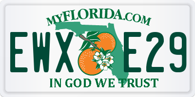 FL license plate EWXE29