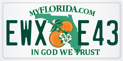 FL license plate EWXE43