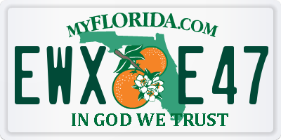 FL license plate EWXE47