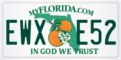 FL license plate EWXE52