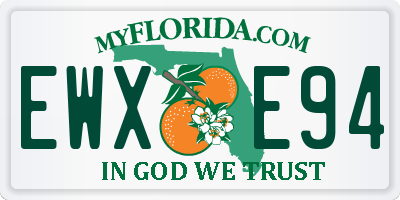 FL license plate EWXE94