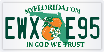 FL license plate EWXE95