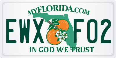 FL license plate EWXF02