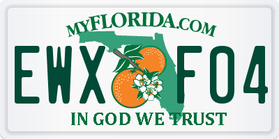 FL license plate EWXF04