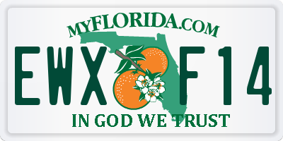 FL license plate EWXF14