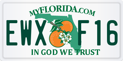 FL license plate EWXF16