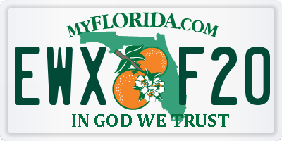 FL license plate EWXF20