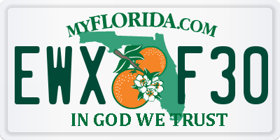 FL license plate EWXF30