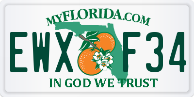 FL license plate EWXF34