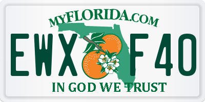 FL license plate EWXF40