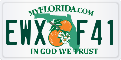 FL license plate EWXF41