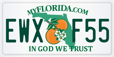 FL license plate EWXF55