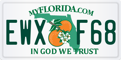 FL license plate EWXF68