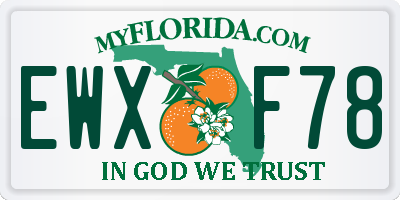 FL license plate EWXF78