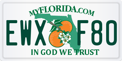 FL license plate EWXF80