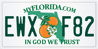 FL license plate EWXF82