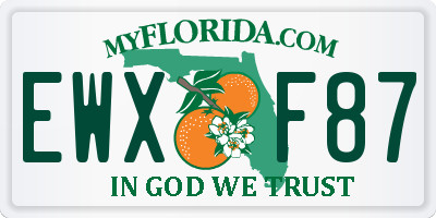 FL license plate EWXF87