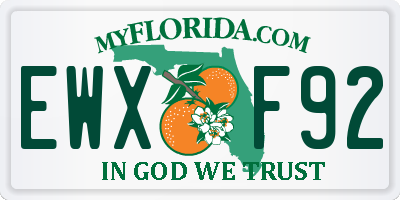 FL license plate EWXF92