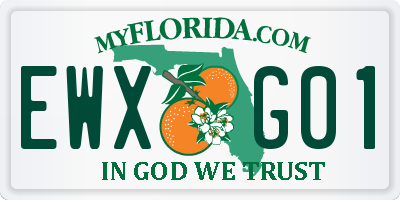 FL license plate EWXG01