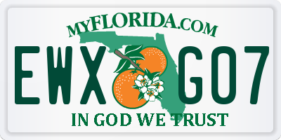 FL license plate EWXG07