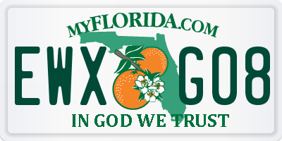 FL license plate EWXG08