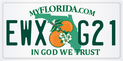 FL license plate EWXG21