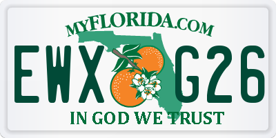 FL license plate EWXG26