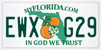 FL license plate EWXG29