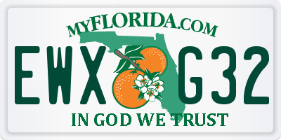 FL license plate EWXG32
