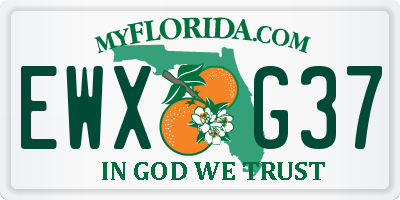 FL license plate EWXG37