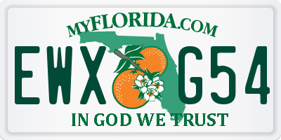 FL license plate EWXG54