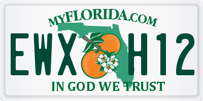 FL license plate EWXH12