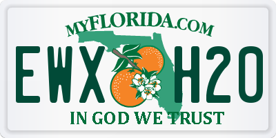 FL license plate EWXH20
