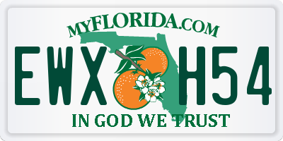 FL license plate EWXH54