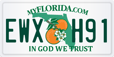 FL license plate EWXH91