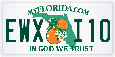 FL license plate EWXI10