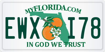 FL license plate EWXI78